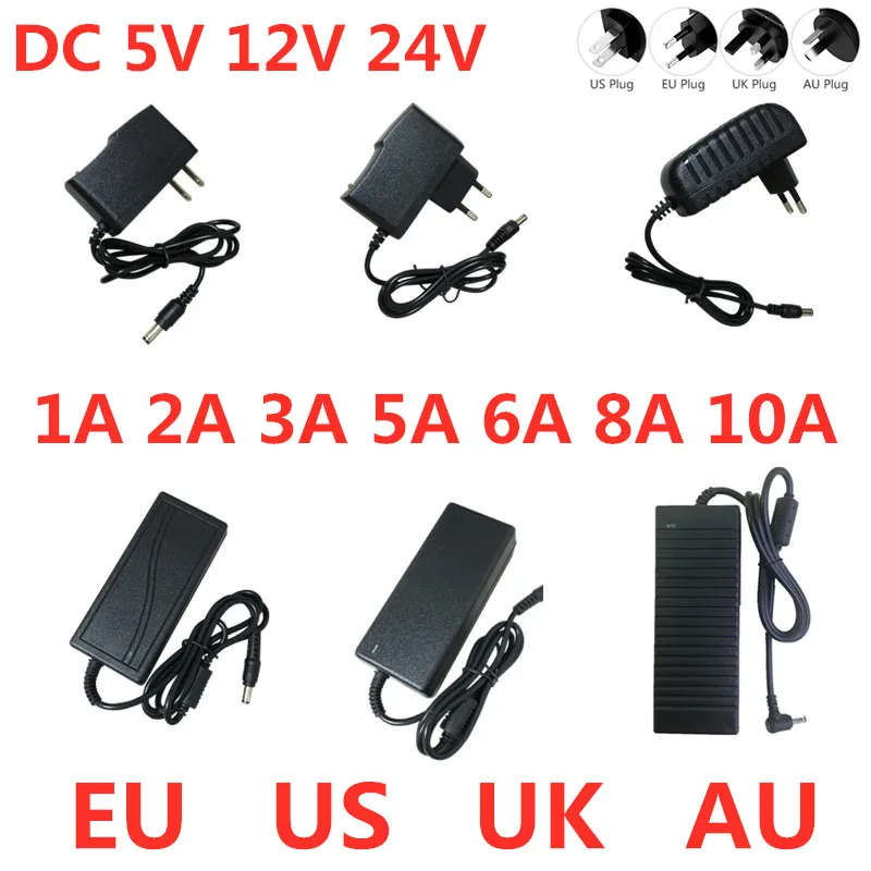 AC 100V-240V DC 5V 12V 24V osvetľovací transformátor 1a 2a 3a 5a 6a 8a 10a napájanie pre FCOB COB COB LED Strip Light 360 528 LED diódy