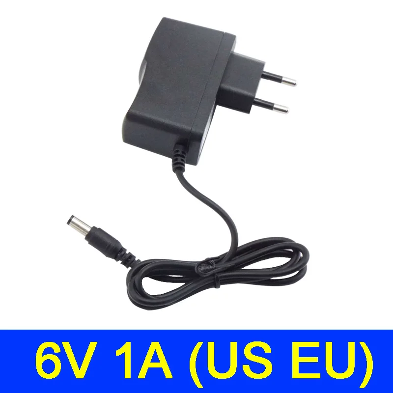 AC 100V-240V jednosmerného napájacieho adaptéra Plug prevodníka 6V 1A 1000MA pre LED pásové svetlo CCTV nabíjací spínač 5.5mmx2.5 mm US/EU zástrčka