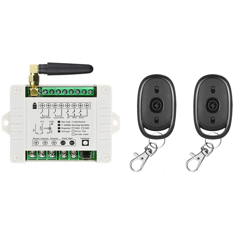 AC 110V 220V 2CH relé multifunkčný modul prijímača EV1527 bezdrôtové diaľkové ovládanie 433 MHz diaľkový spínač pre DC Motor DIY