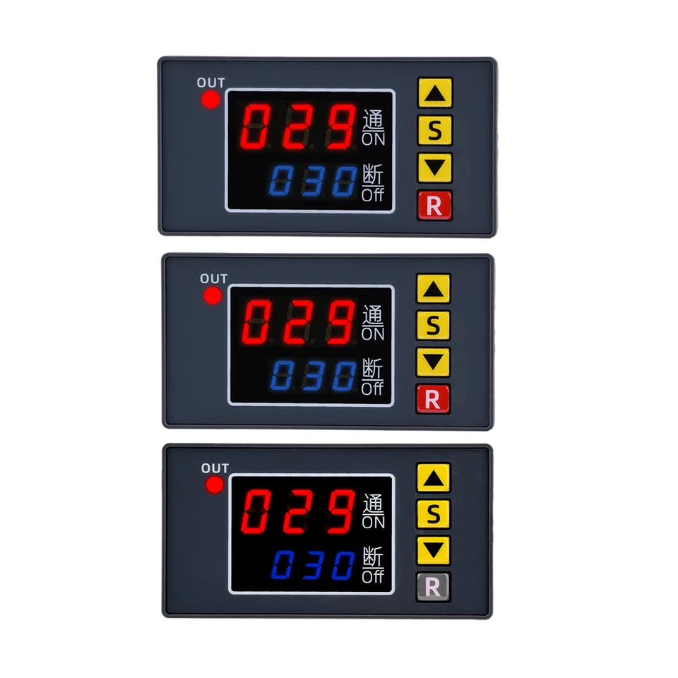 AC 110V 220V DC12V 24V 24V Digitálne časové oneskorenie relé LED displej LED DIZ DOZORNENIA OVLÁDACIE ODPADOVANIE MODULU RELEPLIVE MODULU MODUL