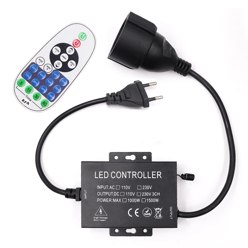 AC 110V 220V LED Strip Stlmenie 23 Klávesy RF Wireless diaľkový ovládač stmievač pre reťazec LED žiarovky/Vianočný reťazec LED EU/US/AU