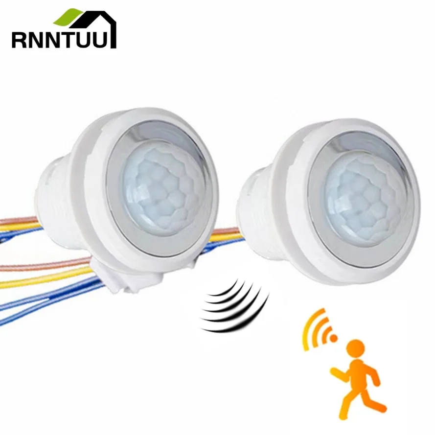 AC 85V-265V LED PIR nastaviteľné oneskorenie vnorené ľudské telo Infračervený detektor Infračerveného snímača detektora pohybu HOT PREDAJ HOT
