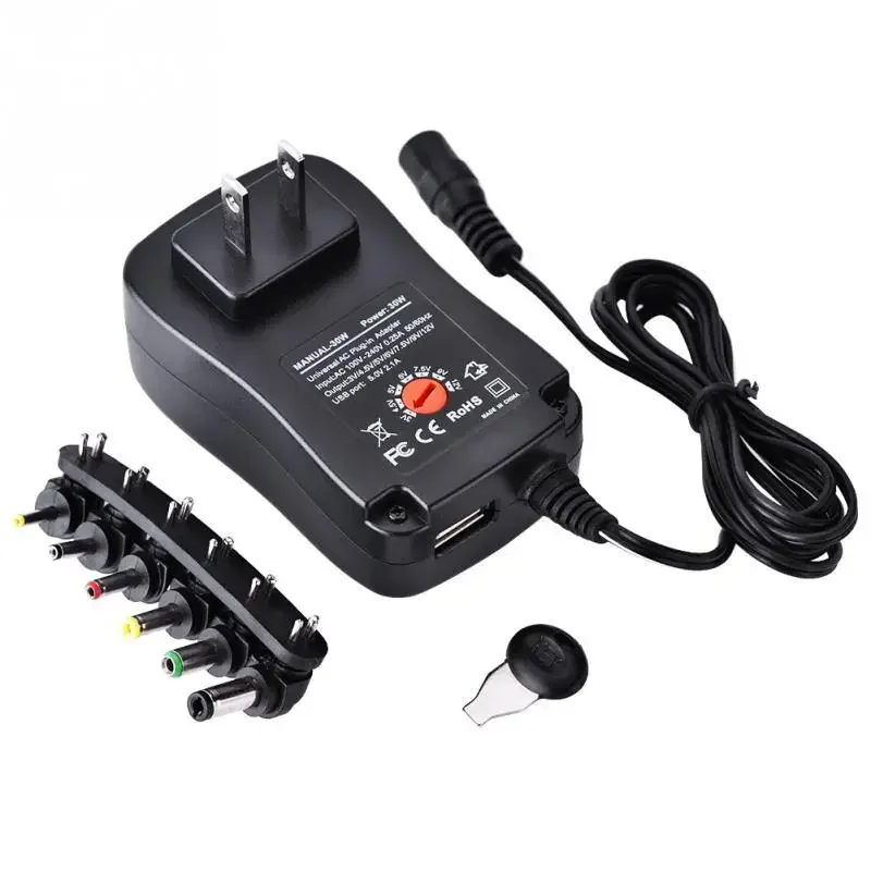 AC/DC Adapter 220V až 3V 4,5V 5V 6V 7,5V 9V 12V 2A nastaviteľný napájací adaptér Univerzálna nabíjačka pre LED svetlo CCTV