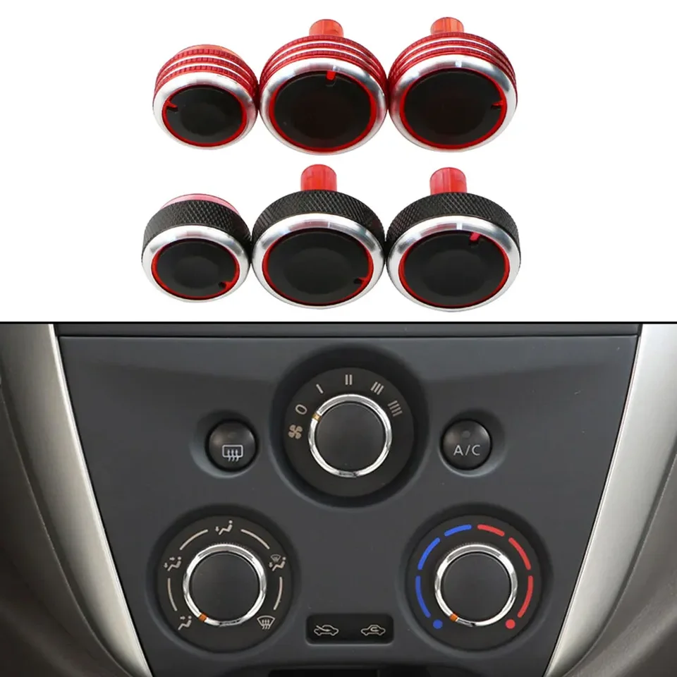 AC gombík pre Nissan New Sunny March Hliníková zliatina Zliatie klimatizácia Klibátor Spínač gombíkových gombíkov