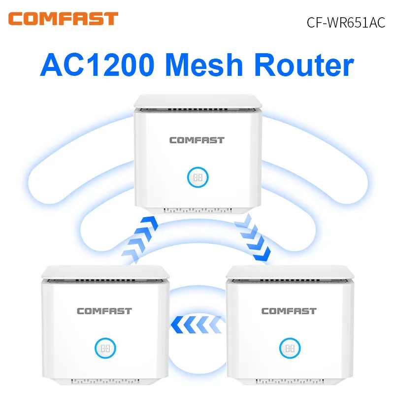 AC1200 Mesh Router do 2000 štvorcových stôp 2,4 a 5GHz Gigabit WiFi Router so 4*5DBI antény WiFi Range Extender WiFi Mesh Router