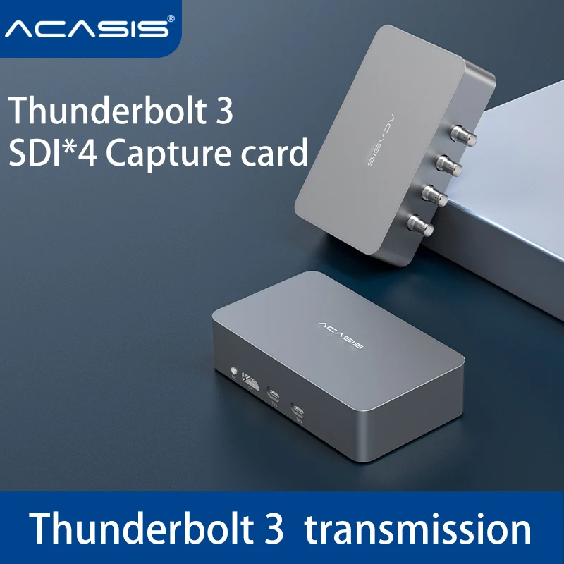 Acasis External 4-Channel SDI Thunderbolt3 HD Video Live Capture Card Výučba živého vysielania Vimx Software Obs viac kanál