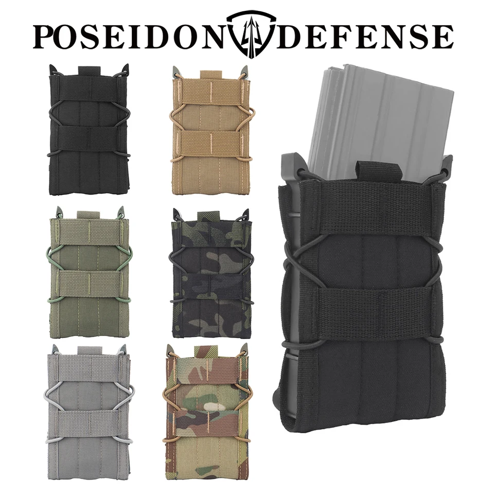 Accessore Gear Tiger Tiger Single Magazine Pase Mag Carrier Molle Belt Polster Fit for M4 AR 5,56 .233 .308 .762