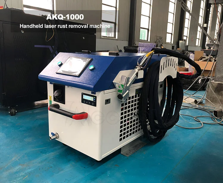 Acctek AKQ-1500 Prenosné vlákno laserové čistenie kovového čistiaceho stroja Odstránenie hrdzu