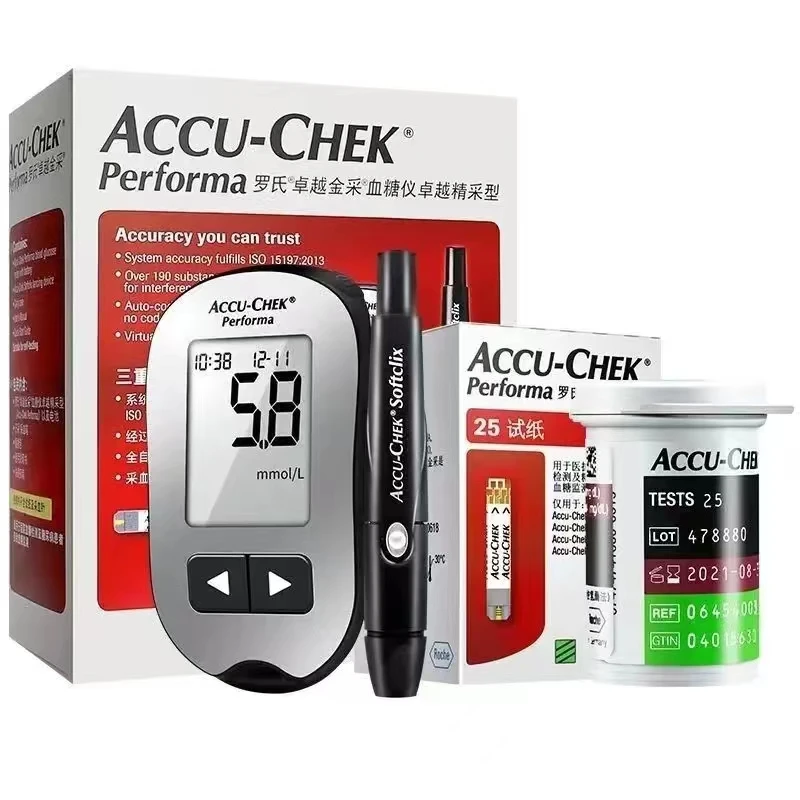 Accu chek performa glukóza testovacie prúžky Lancets Nastavuje krvnú hladinu glukózy glukózy glukóza meter