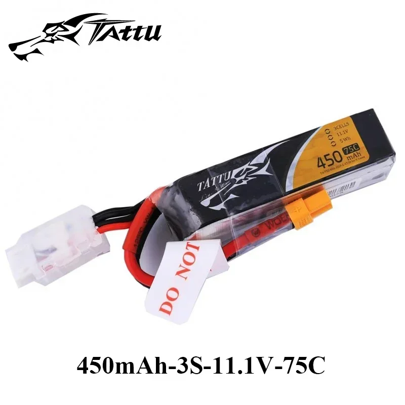 ACE TATTU LiPo batéria 7.4V 7,6 V 450 mAh 1s 2s 3s 4s 75c 95c s XT30 zástrčkami s dlhou veľkosťou RC pre batérie s veľkosťou 120