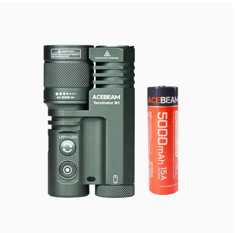Acebeam Terminátor M1 LED (svetlo svetla) priblíženie LEP (Spotlight) baterka 1750 yardov Dlhý hod 3500 lumens baterky-zelené