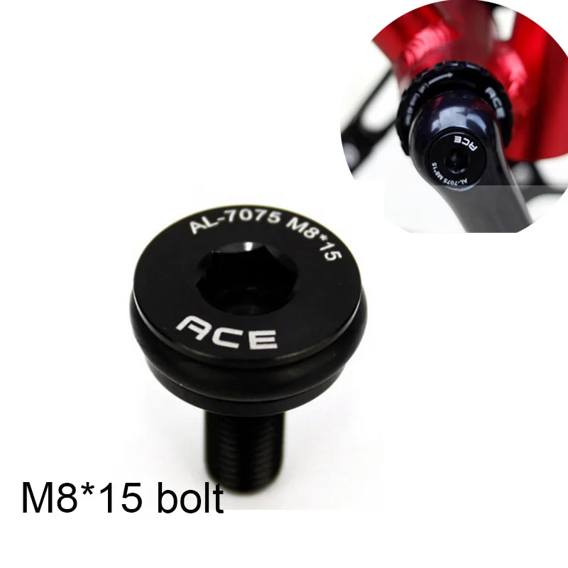 Aceoffix 1 pár M8*15 Krutka osi bicyklov pre bromptonový bicykel Crank Bracket Hliníková zliatina Ultralight 13,8 g / pár 2 farby