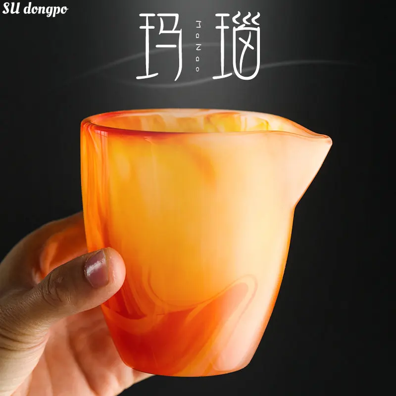 Achate Jade Porcelain Fair Cup - Harmony Tea More Veľký čaj Distribútor nalievanie veľtrhový šálka jade skla kungfu čajový set vysoko kvalitný