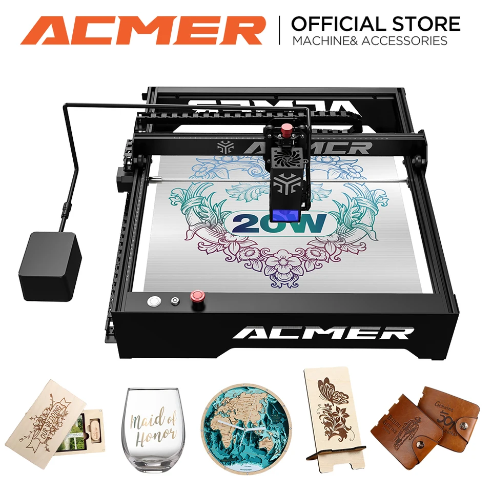 Acmer P1 20W laserové gravírovanie striha