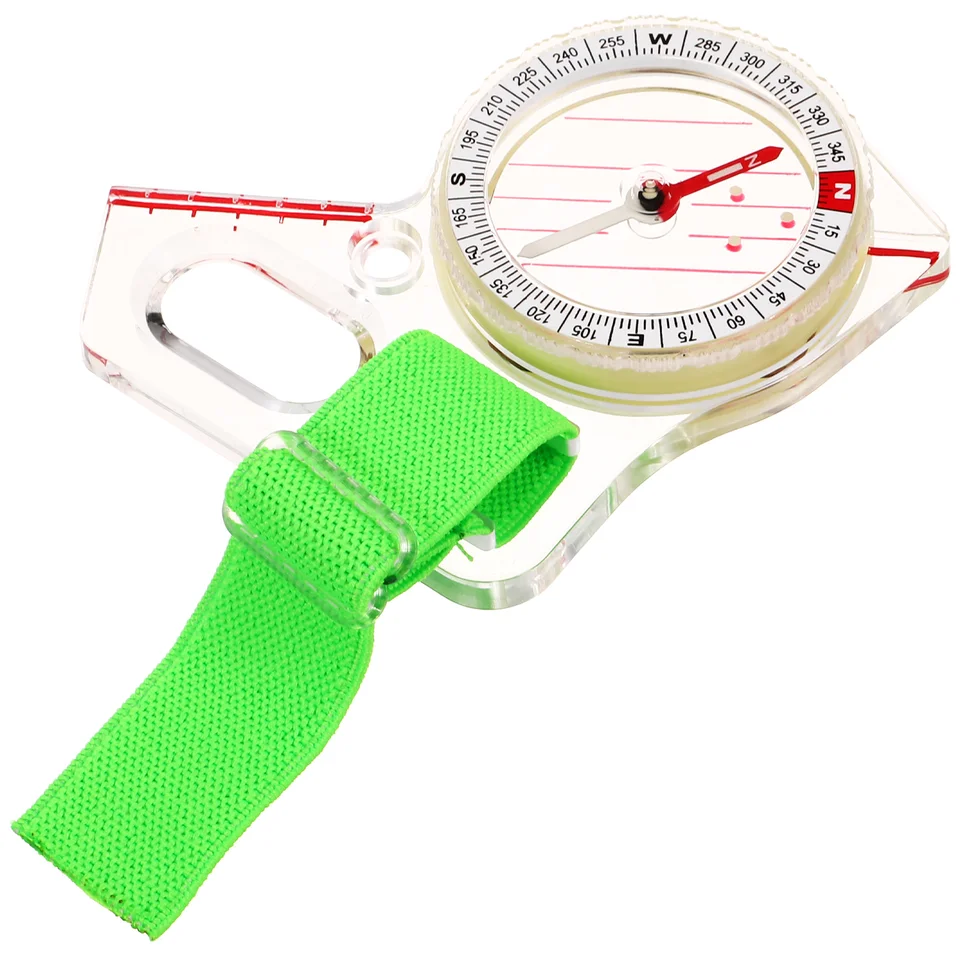 Acryl Compass Tool Prenosný kompas pre viacúčelové turistické turistické príslušenstvo Compass