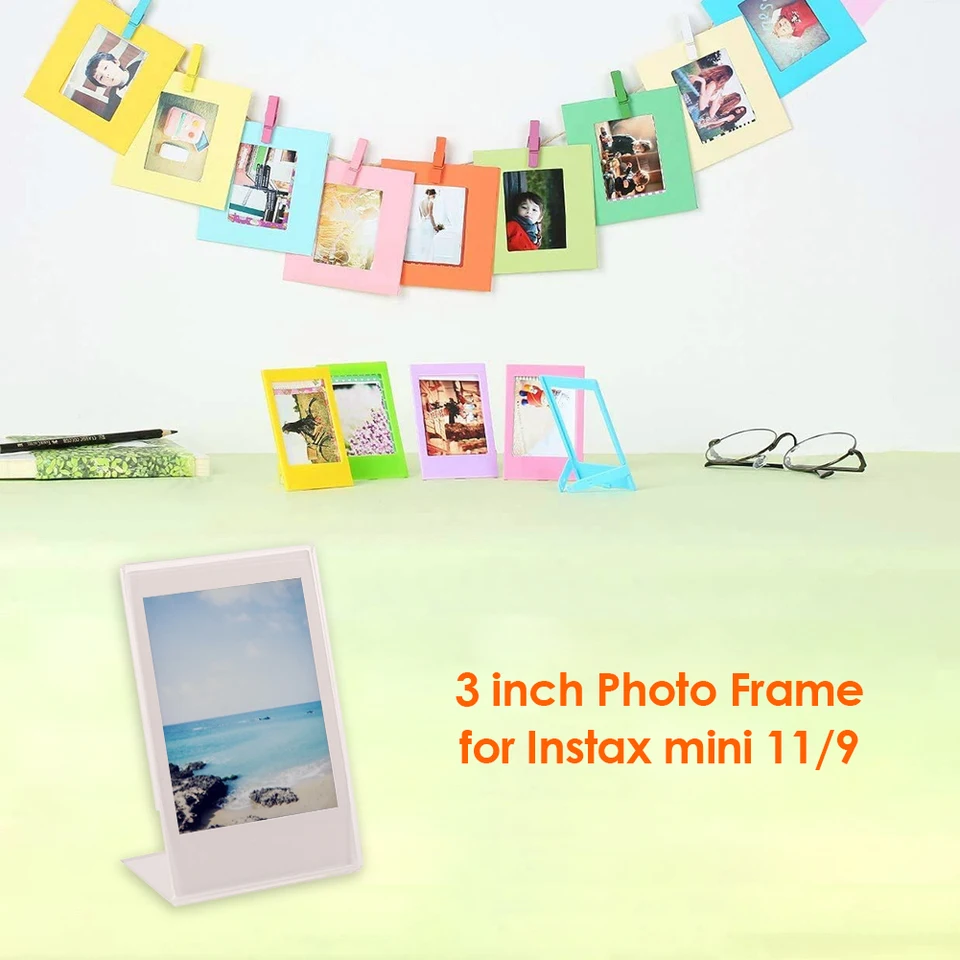 Acryl Mini Photo rám Clear Instant Camera Film Držiteľ držiaka malého obrázka pre Fujifilm Instax Mini 11/9 Instant Film