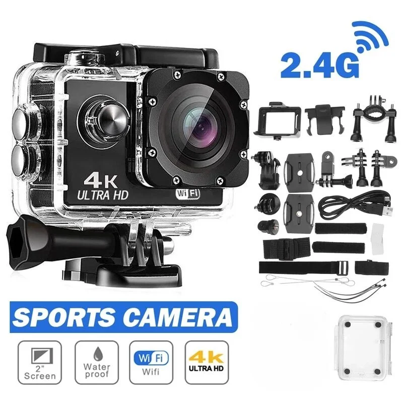 Action Camera Ultra HD 4K/30fps WiFi 2 palce 170D pod vodou vodotesná prilba Video Video Video Sportové kamery Outdoor Camcorders