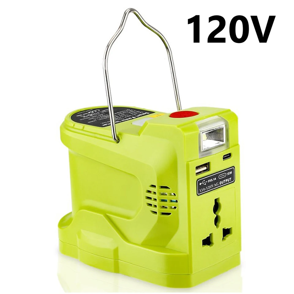 Adaptibilný prenosný generátor meniča prepravte svoje existujúce batérie (12/18 volt) na pohodlný striedavý prúd (110/220 Volt)