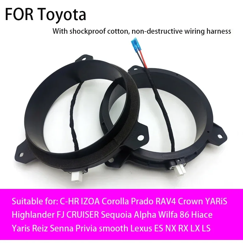 Adaptér Audio reproduktor Mount Spacer Držiteľ držiaka pre Toyota Corolla Rav4 Prado 6*9 7*9 Pre adaptér Lexus s postrojom s postrojom