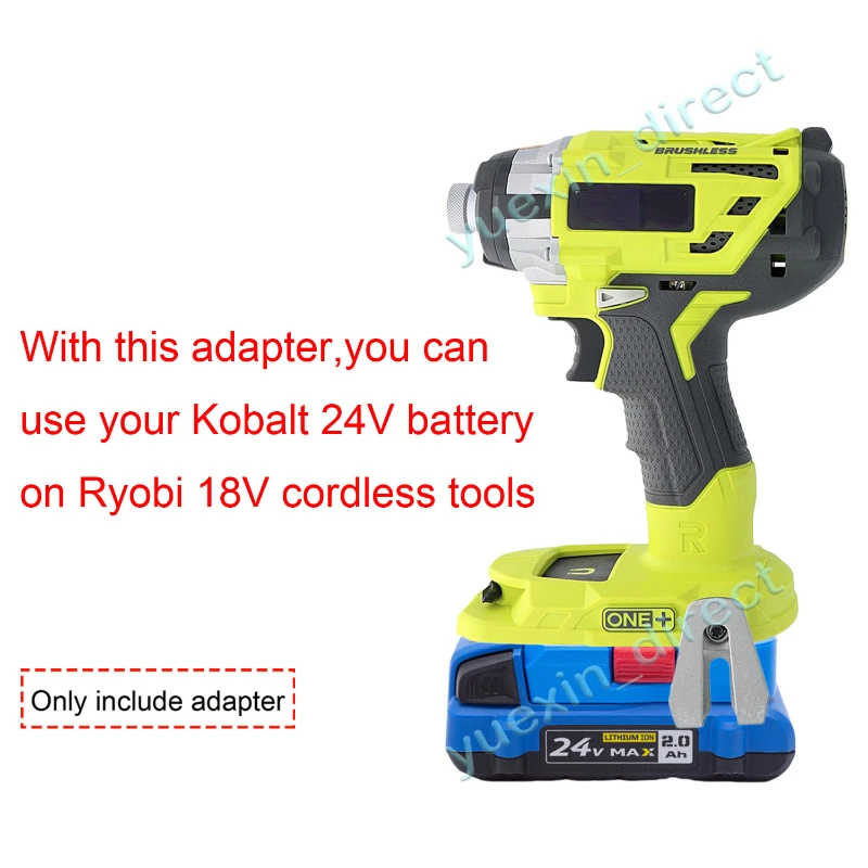 Adaptér batérie pre kobalt 24V li-iónovú batériu pre Ryobi One+18V Max