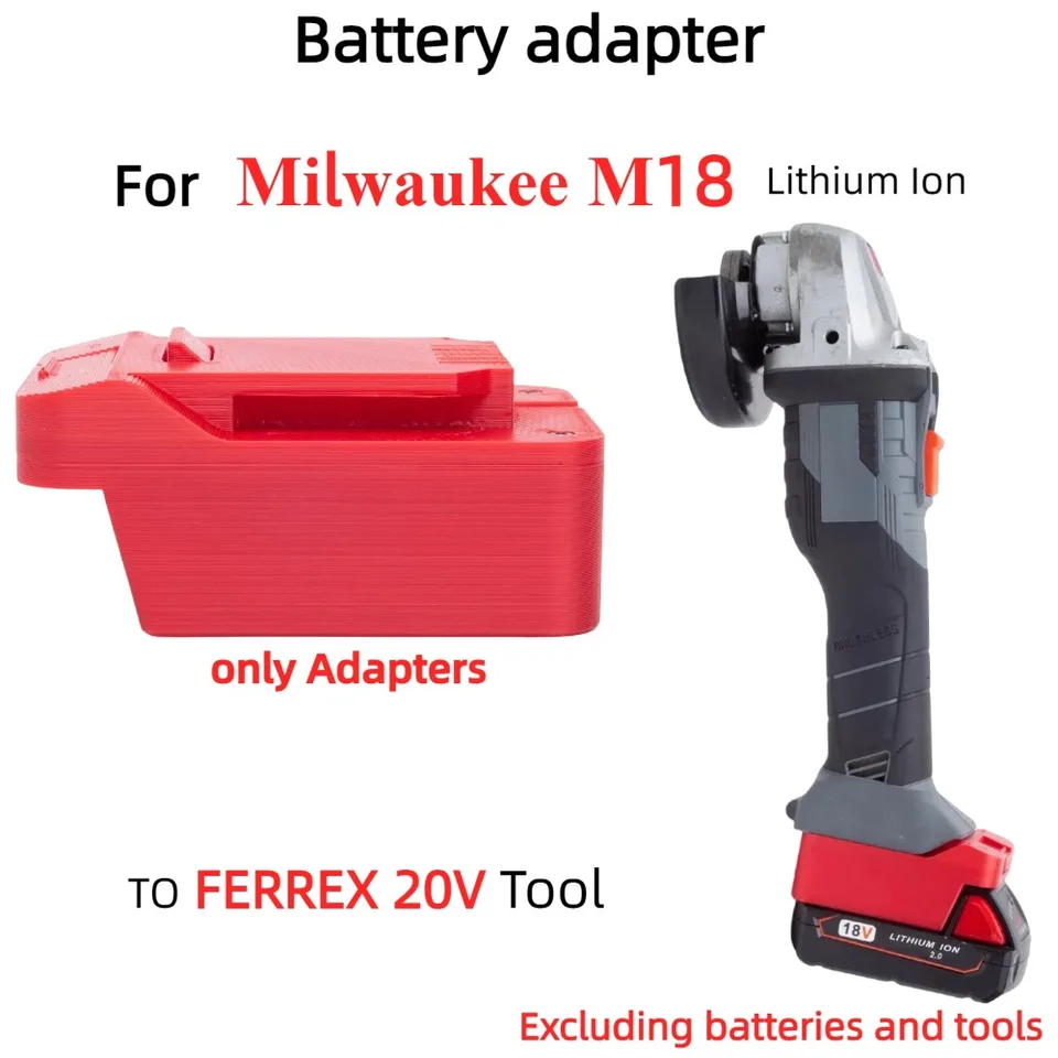 Adaptér batérie pre meničovú batériu Milwaukee 18V na konvertor ALDI Ferrex 20V Brushless bezdrôtové vŕtacie náradie (iba adaptér)