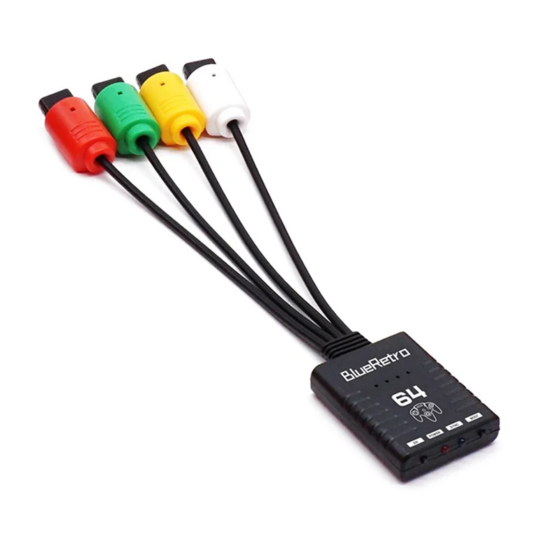 Adaptér bezdrôtového ovládača hry Bluetooth pre podporu konzoly Nintendo 64 N64 až do štyroch bezdrôtových herných ovládačov