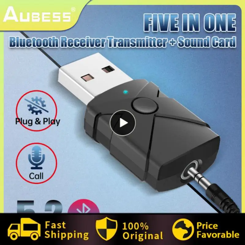 Adaptér BT 5.2 USB Wireless Receptor Fire Fire Fire File Personmitter Dongl