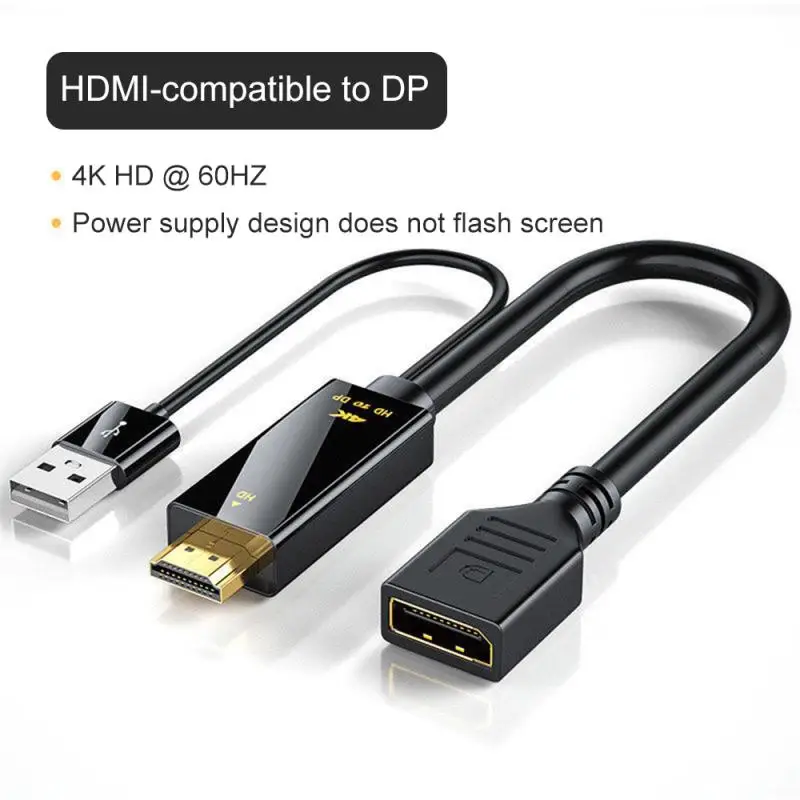 Adaptér DP / F 3840 * 2160p Prenosné kancelárske náradie USB Charing Cable 4K * 60 Hz