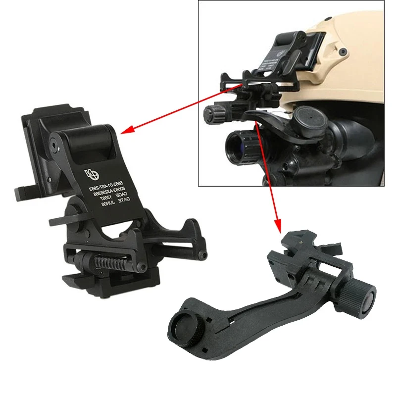 Adaptér držiaka nočného videnia pre helmu namontovanú na helme Night Vision Goggles PVS-14 J a Rail Mounts Arm Mount Hunting Accessories