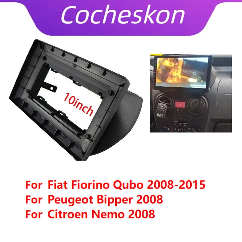 Adaptér Fascia Fascia Android Radio Dash Panel Panel Kit pre Citroen Nemo Peugeot Bipper Fiat Fiat Fiorino Qubo 2008-2015