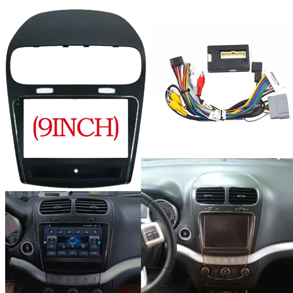 Adaptér Fascia Fascia Canbus Box Android Raido Audio Fitting Dash Panel Kit pre Dodge Journey Fiat Freemont Leap