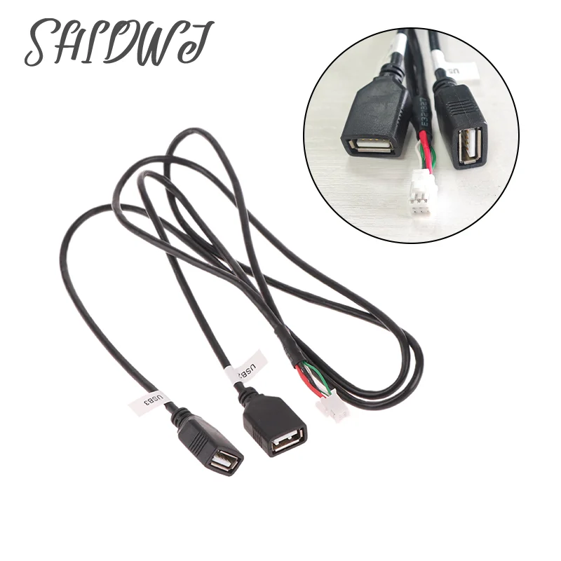 Adaptér káblového kábla s dvojitým pinom USB pre Android Radio navigáciu Multimediálne auto prehrávač drôtového zväzku Plug Connector