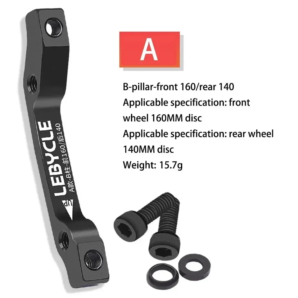 Adaptér na brzdenie bicyklov pre bicykle pre 160 mm stĺpcový držiak na držiak na 180/203 mm Mount Sedlo sedadla predného zadného prevodníka hliníkovej zliatiny