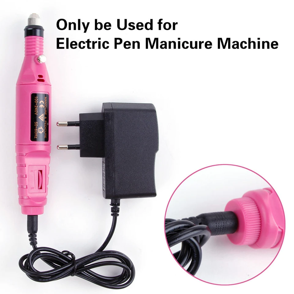 Adaptér napájacieho zdroja Lulaa EÚ US Plug nabíjanie nabíjacej nabíjačky Elektrický klinový brúsny príslušenstvo AC/DC Converter MANICURE SDART