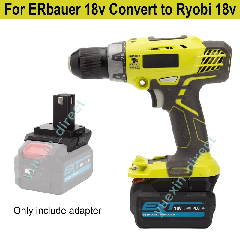 Adaptér pre konvertor litium batérie Erbauer 20V na prevodník Ryobi One+ 18V Nadoký