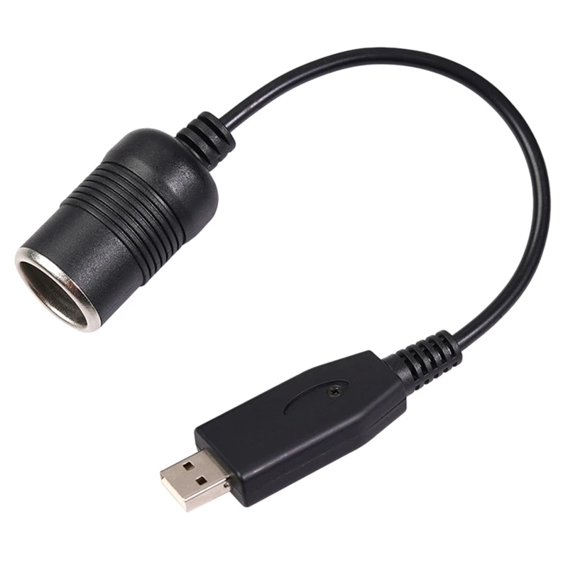 Adaptér prevodníka ABSQ-Wired Converter Adapter USB port na 12 V zapaľovaciu objímku automobilu pre ženský napájací kábel pre Xiaomi Power Bank