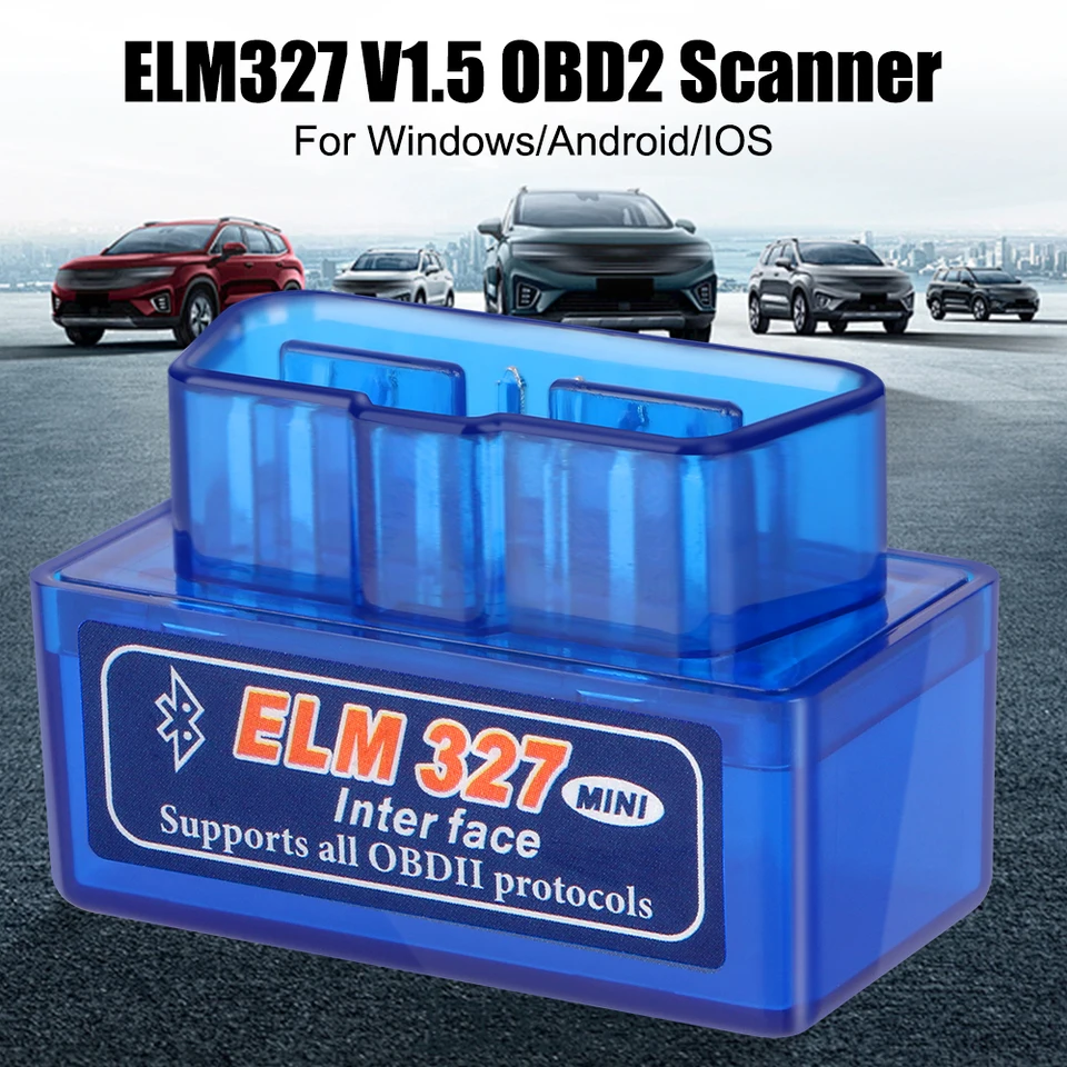 Adaptér rozhrania OBD2 Duálny režim ELM327 Bluetooth V1.5 Čítačka kódu detektora pre diagnostikovač automobilov iOS/Android Mini CAR
