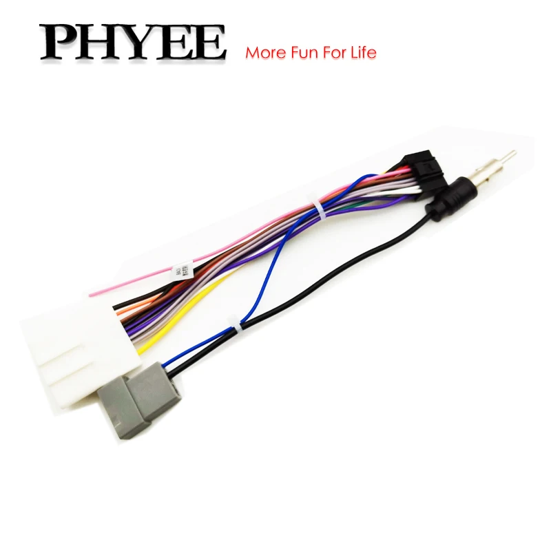 Adaptér rádiového postroja Car Android 16 Pin Conector Conector Conector Wibering Cable pre Nissan Qashqai J10 Versa Cube Sentra X-Trail