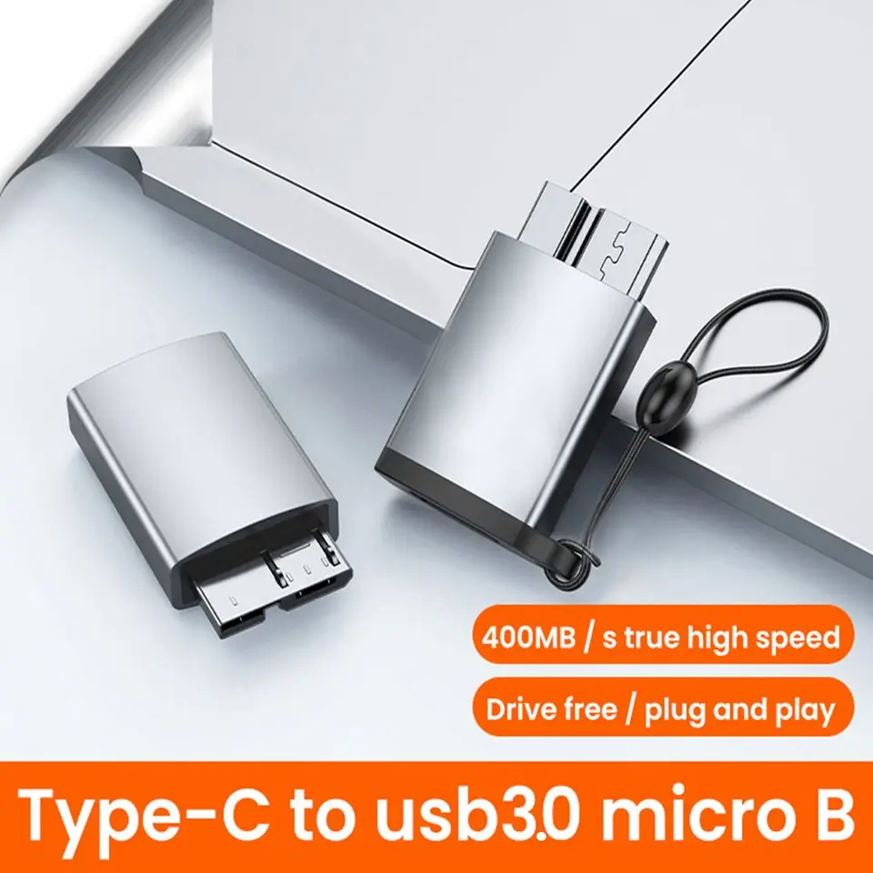 Adaptér typu-C OTG USB C Žena do USB 3.0 MICRO B MAME CONVERTER Mobilný konektor pevného disku pre notebook HDD Samsung Note3 S5