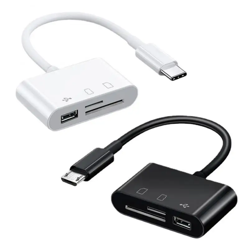 Adaptér typu C TF SD Pamäťová čítačka OTG ADPter pre iPad Pro Huawei pre MacBook Micro USB Typ C Cardreader