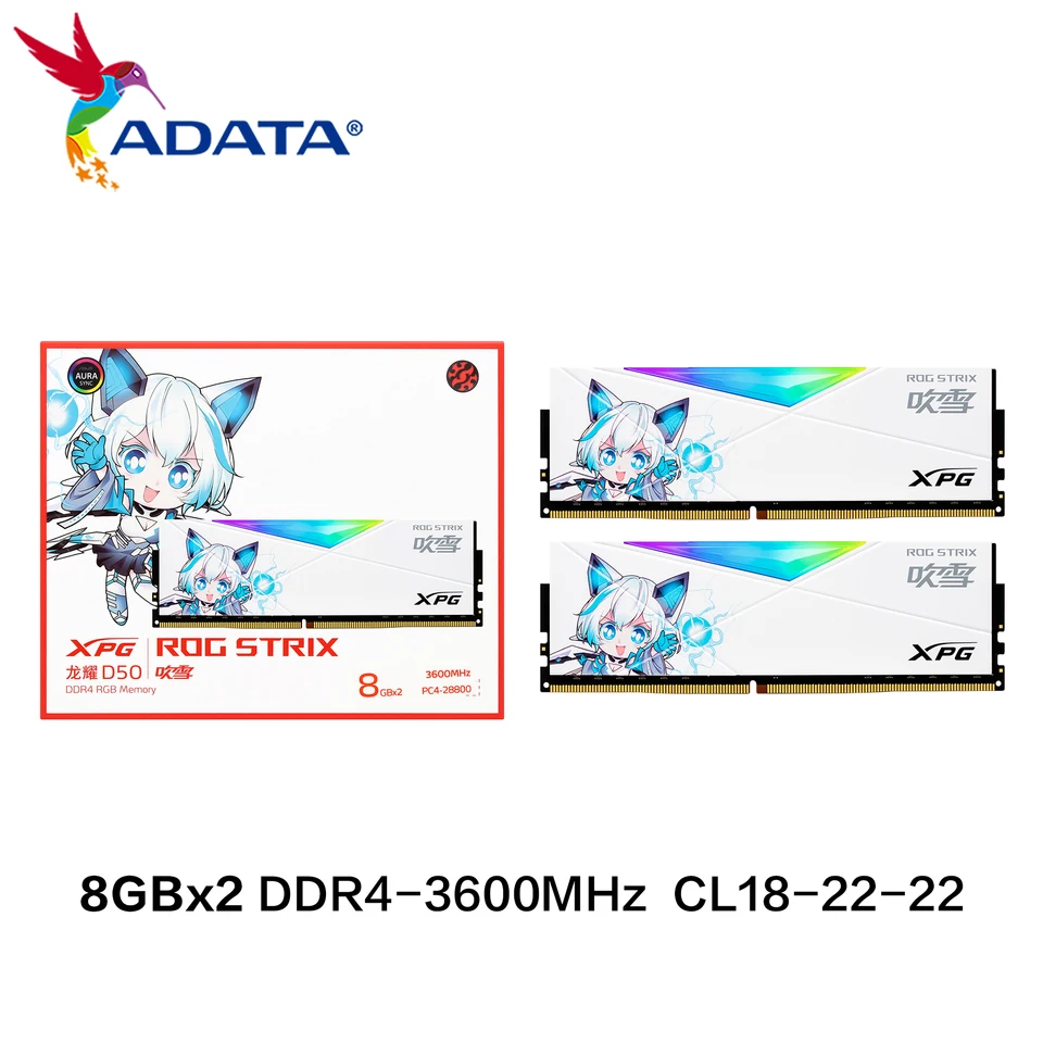 Adata Lancer D50 ROG STRIX DDR4 RGB Pamäť 3600MHz 8GBX2 16GBX2 Memoria RAM DDR4 s Heatsink 288-PIN MAMETION RAM pre pracovnú plochu