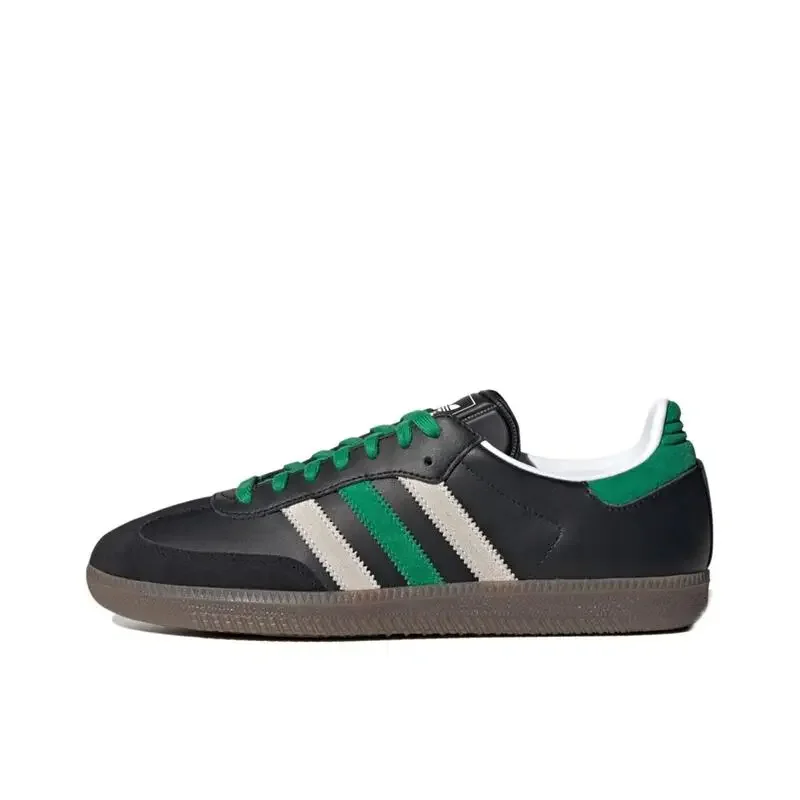 Adidas originály Samba OG Čierna a biela zelená klasická retro pohodlná príležitostná neformálna protišmyková morálna topánka odolná voči opotrebeniu
