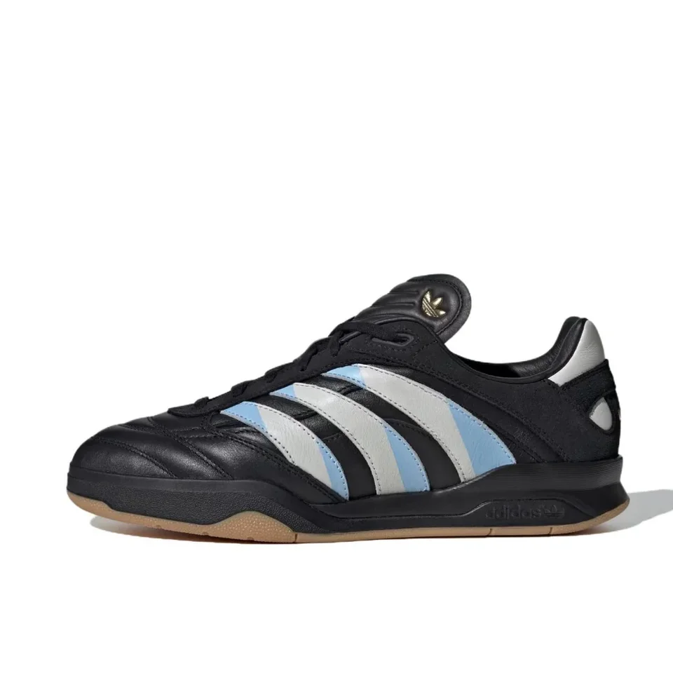 Adidas Predator Mundial Men's and Women's Stylish Low Top Top Casual Shoes Čierna biela a modrá colorway