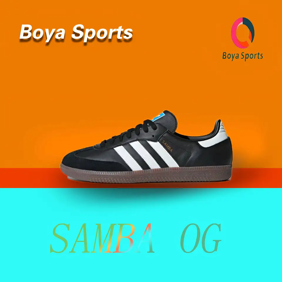Adidas čierna farba zodpovedajúca Samba OG Pánske a dámske pohodlné topánky s nízkou doskou