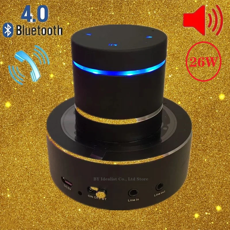 Adin 26w Prenosné kovové vibrácie rezonancia Bluetooth reproduktor dotyk Mini bass Wireless Music subwoofer mikroférové ​​reproduktory Telefón