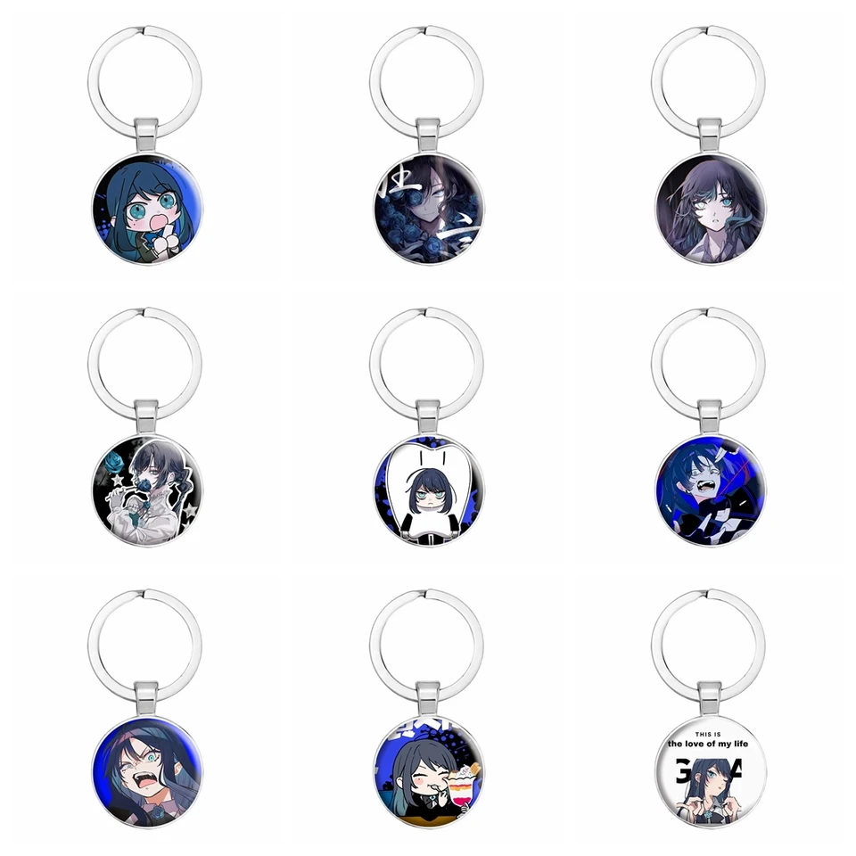 Ado Kyogen X UTA Keychain I Love Ado Vintage Anime Anime Key Chain Decor Doplnky Darcovia Fanúšikovia Zhromažďovanie