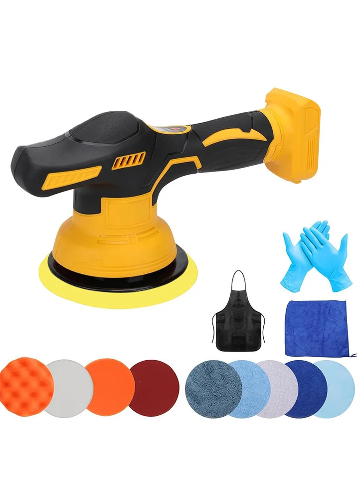 Adreless Auto Lirisher 8 Gears Nastaviteľný automatický elektrický voskovací brúsny tesniaci glazúrový nástroj pre Makita/Dewalt 18V-21V (bez batérie)