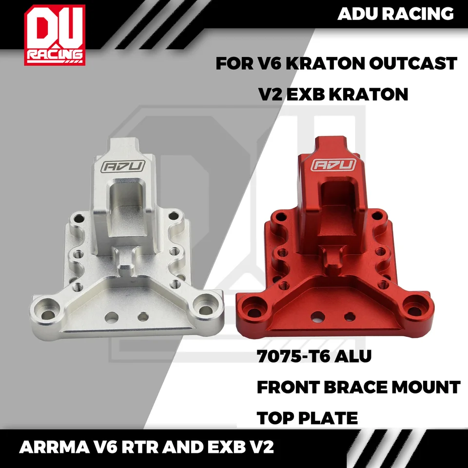 Adu Racing Center Brace Mount CNC 7075 T6 Hliník pre Arrma 6s V6 Kraton vyvrhnutý exb v2 kraton