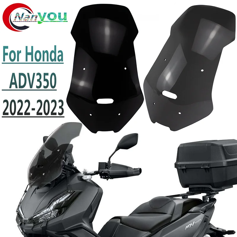 ADV-350 2022 2023 Motocyklové športové turistické doplnky Černé sklo čelného skla pre Honda Adv350 Adv 350 22'-23 '