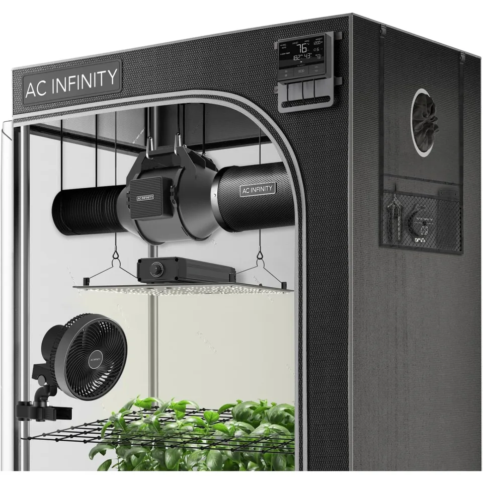 Advance Grow System Compact 2x2, 1 rastlinná súprava, WiFi-integrovaná súprava na pestovanie stanu, automatizácia ventilácie, obeh, 2000d Mylar Stan